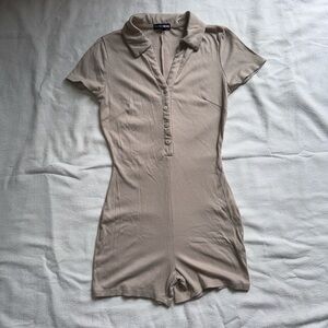 Fashion Nova Tan Jumpsuit